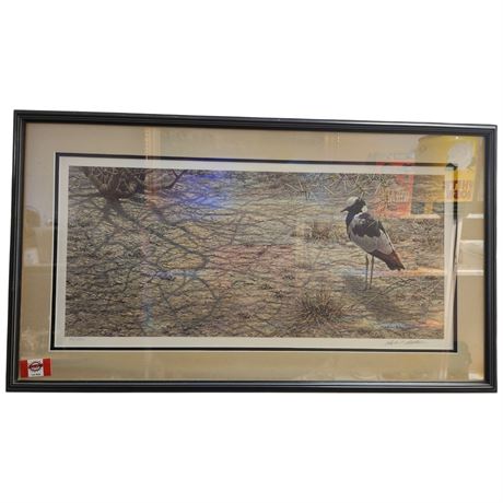 Framed Robert Bateman Print "Blacksmith Plover" #410 Of 950