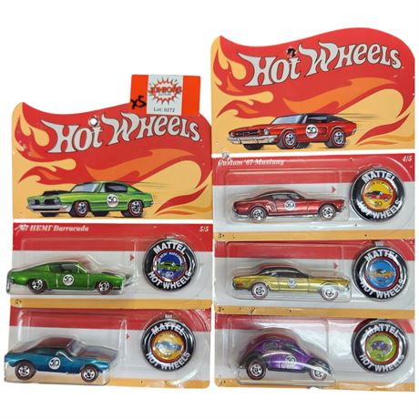 5 Hot Wheels Red Lines