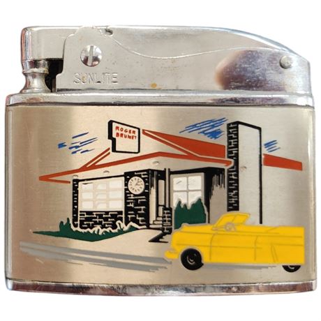 Vintage Roger Brunet Advertising Lighter