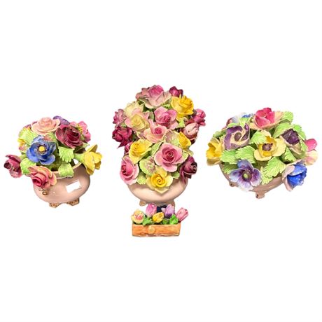 5 Porcelain Flower Bouquets