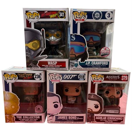 5 Pop Figurines In Original Boxes