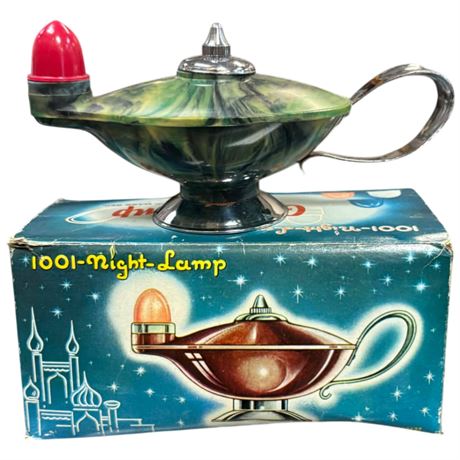Vintage 1001 Night Genie Lamp In Original Box