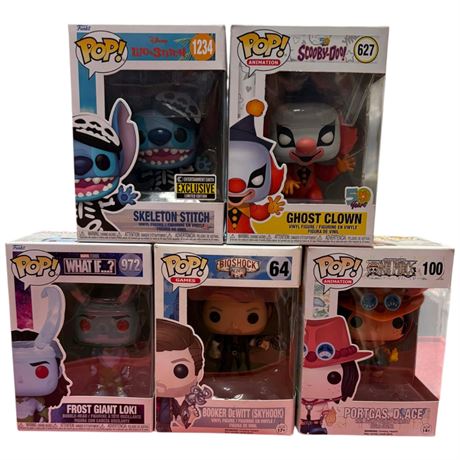 5 Pop Figurines In Original Boxes