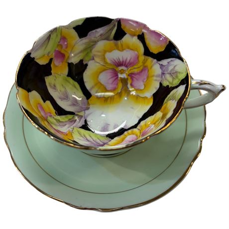 Vintage Double Stamped Paragon "Pansy" Tea Cup & Saucer