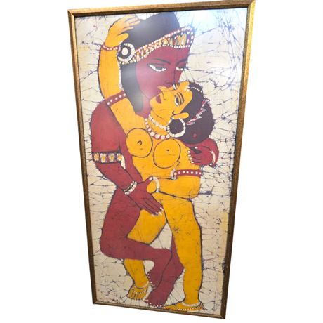 Vintage Framed Indian Erotica Print