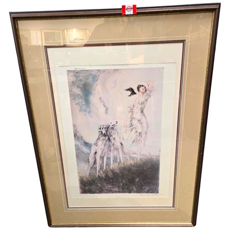 Large Framed Print "Joy Of Life" Signed Louis Icart