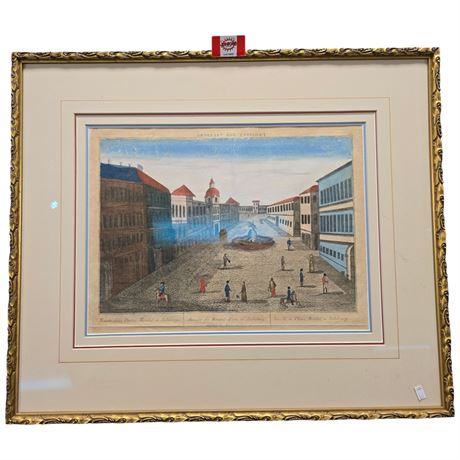 Early German Late 18th Century Hand Colored Prints