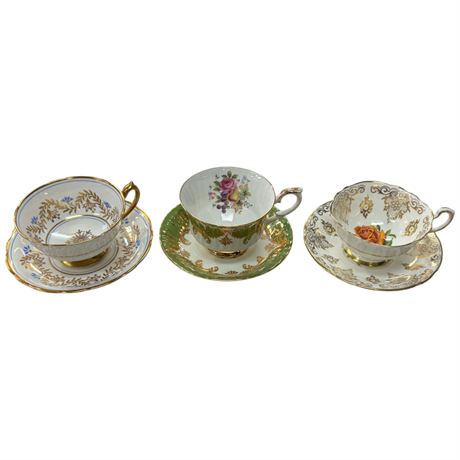 3 Paragon Cups & Saucers
