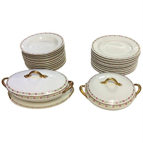 Approx 20 Pieces Of Limoges Partial Set