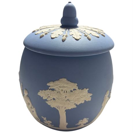 Vintage Wedgwood Jasperware Biscuit Barrel