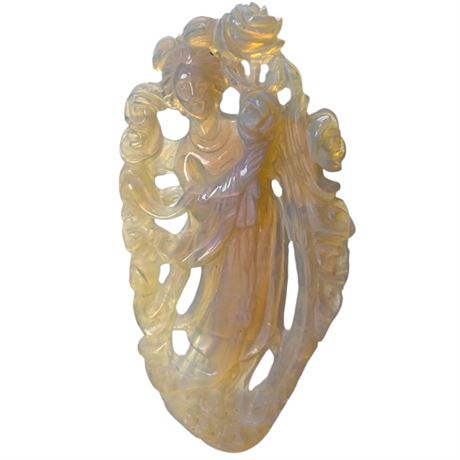 19Th Century Chinese Carved Australian Fire Opal
