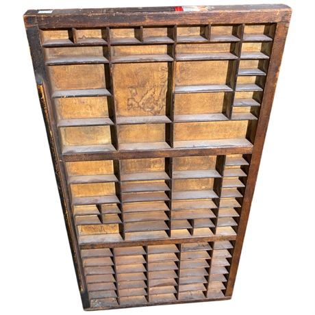 Early Printing Press Block Tray