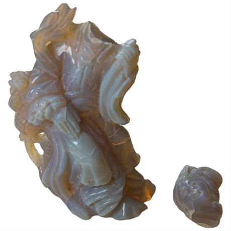 19Th Century Chinese Carved Australian Fire Opal
