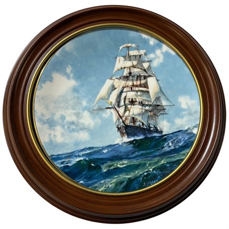 Vintage Framed Royal Doulton Collector Plate "Running Free"