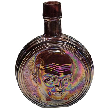 Vintage Carnival Glass Dwight David Eisenhower Flask