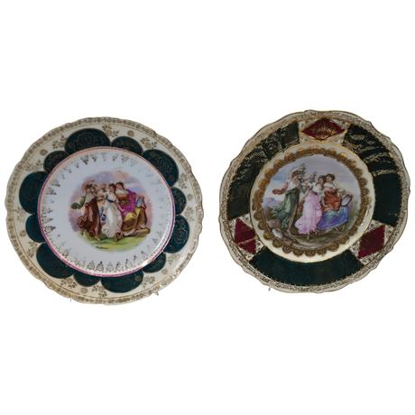 2 Royal Vienna Style Plates By Haufmann