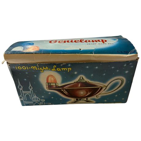Vintage 1001 Night Genie Lamp In Original Box