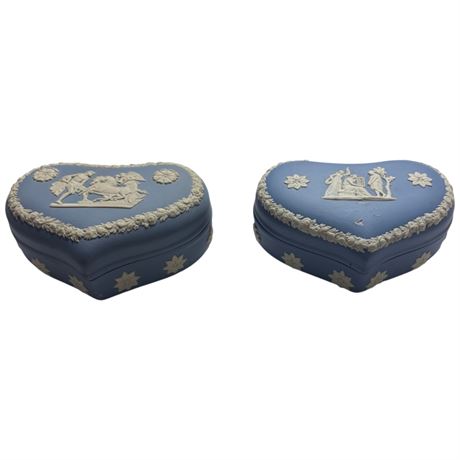 2 Vintage Wedgwood Jasperware Covered Dishes