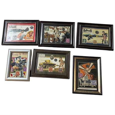 Custom Framed WW2 German Stamps