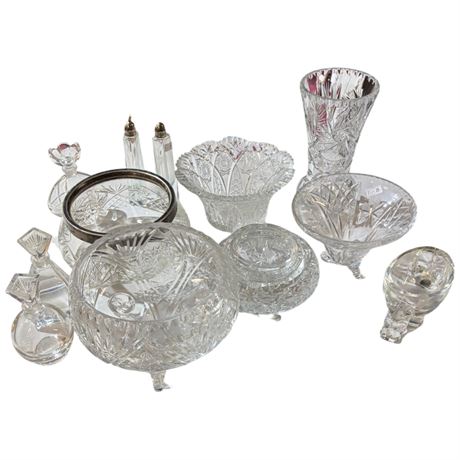 Large Assortment Of Vintage Crystal