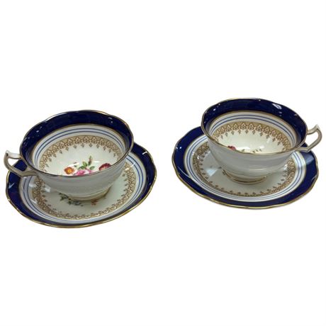 2 Coalport Cups & Saucers