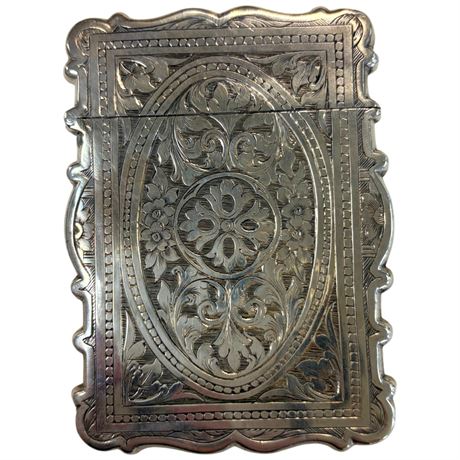 Late 19Th Century Sterling Silver Card Case