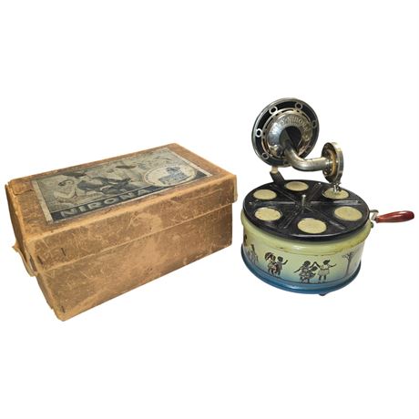 Very Rare Nifty Nirona Phonograph With Original Box, Working