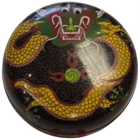 Antique Chinese Export Lidded Cloisonne Box 1912-1940s