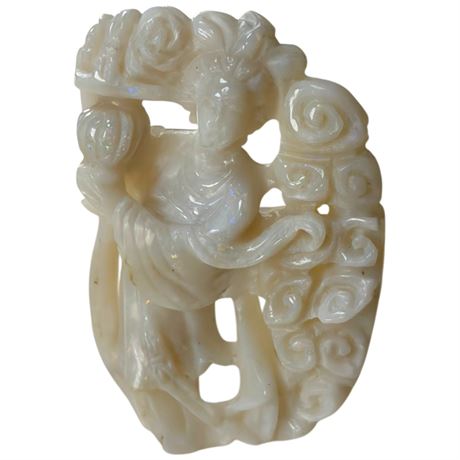 19Th Century Chinese Carved Australian Fire Opal