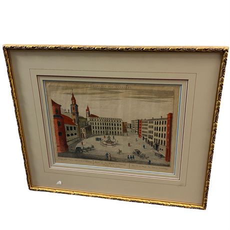 Early German Late 18th Century Hand Colored Prints