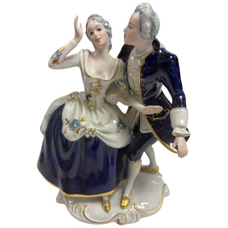 Vintage Porcelain "Dancing Couple" Royal Dux Figurine