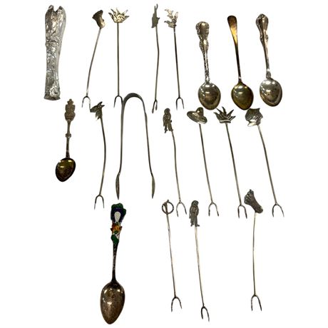 Assorted Sterling Silver Spoons, Forks, Etc..