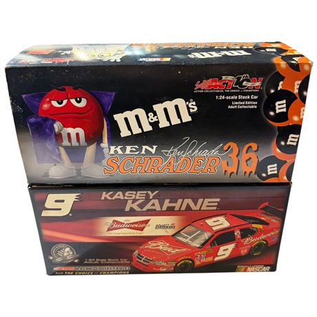 2, 1:24 Scale Diecast Nascar Race Cars In Original Boxes