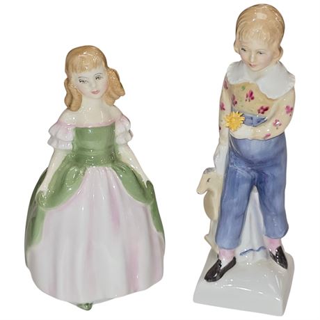 2 Vintage Royal Doulton Figurines "Penny" & "Tom"