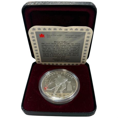 1893-1993 Stanley Cup Canadian Silver Dollar