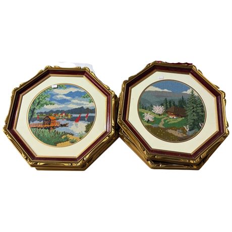 4 Vintage Framed Petti Points