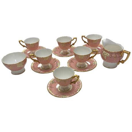 13 Pieces Of Royal Crown Derby "Vine" Cups