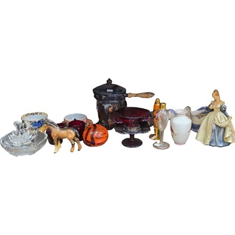 Large Assortment Of Collectible Porcelain, Dishware, Art Glass, Etc..