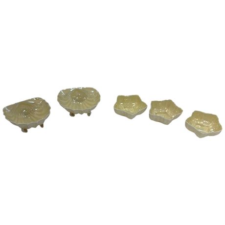 5 Assorted Pieces Of Vintage Belleek, Green Mark
