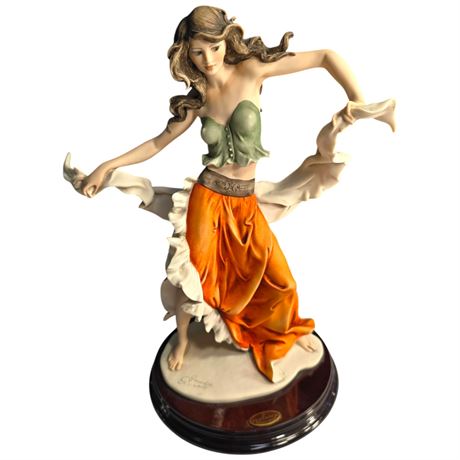 Giuseppe Armani Esmeralda Porcelain Figurine, On Wood Base