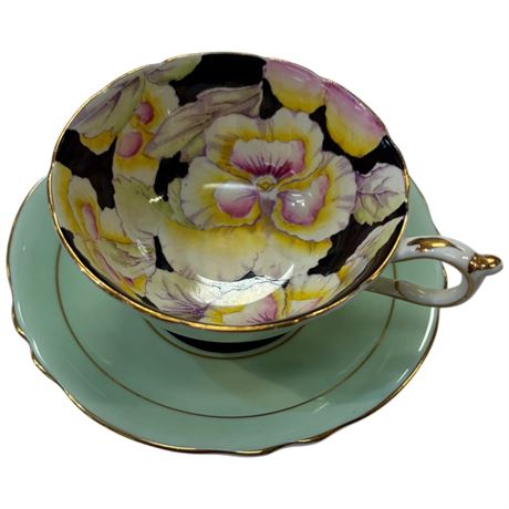 Vintage Double Stamped Paragon "Pansy" Tea Cup & Saucer