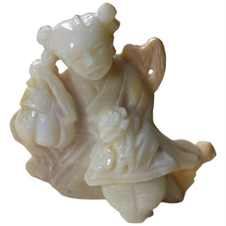 19Th Century Chinese Carved Australian Fire Opal