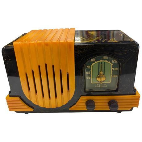 Rare Addison Butterscotch Art Deco Radio