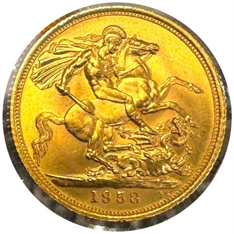 1958 Great Britain Sovereign Gold Coin