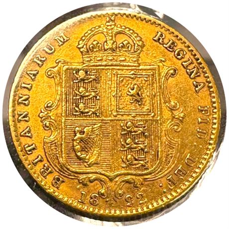 1892 Great Britain Half Sovereign Gold Coin