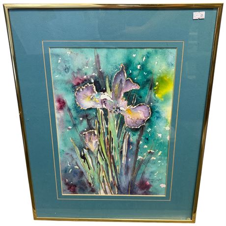Framed Print "Iris" #64 Of 400 By Jill Louise Campbell, With Coa