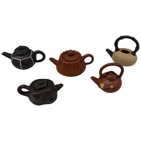 5 Miniature Tea Pots