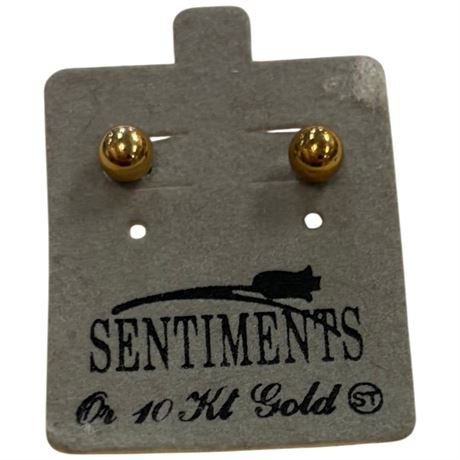 10Kt Gold On Sterling Silver Earrings