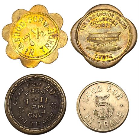 4 Early Canadian Trade Tokens