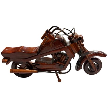 Carved Wood Motorcycle